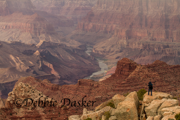 Fellow photographer shooting the Colorado River through the Grand Canyon