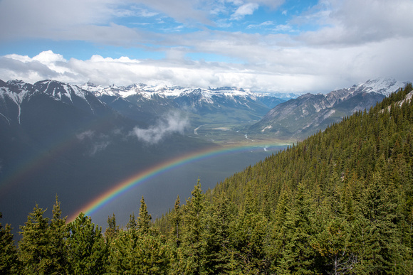 Rainbow seen from top of Sulphur Mountain 1