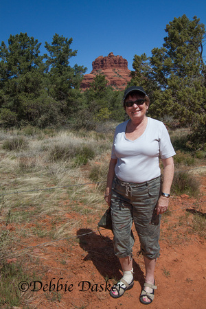 Mom with Bell Rock in the background - Sedona, Arizona