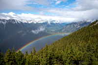Rainbow seen from top of Sulphur Mountain 1